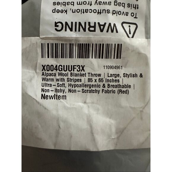 Alpaca Wool Blanket Throw | Large,| 85”x 65” Hypoallergenic & Breathable | Non-I - Picture 9 of 10